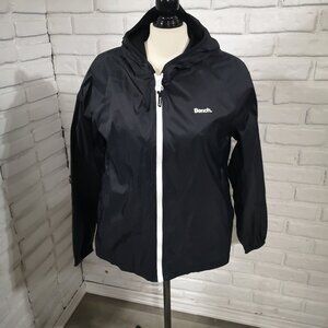 Bench Ladies Size XL Black Full Zip Lightweight Mesh Lined Jacket w/ Hood